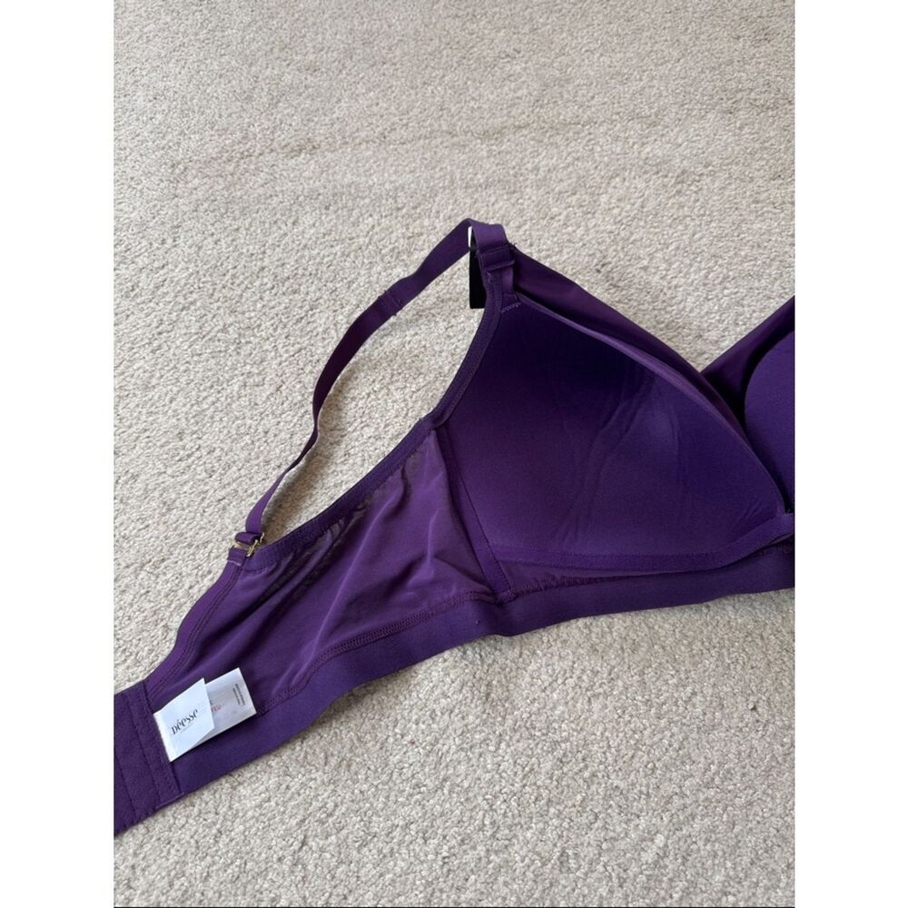 Deesse NWT Wireless T-Shirt Bra Purple Sz44D - Picture 4 of 8